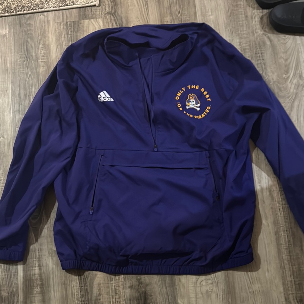 Adidas Purple Raincoat Lightweight Athletic Design
